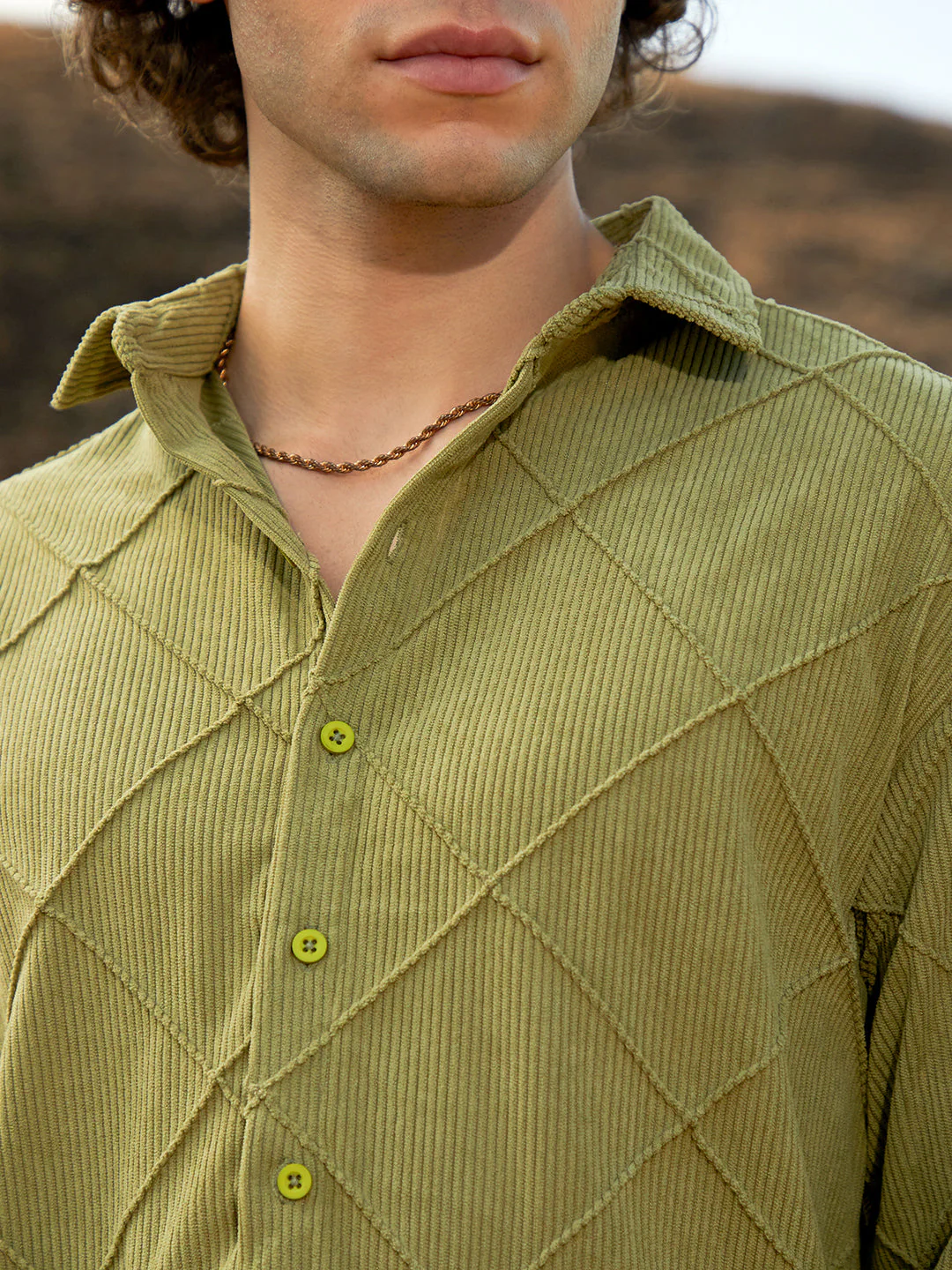Grid-Corduroy Shirt - Image 7