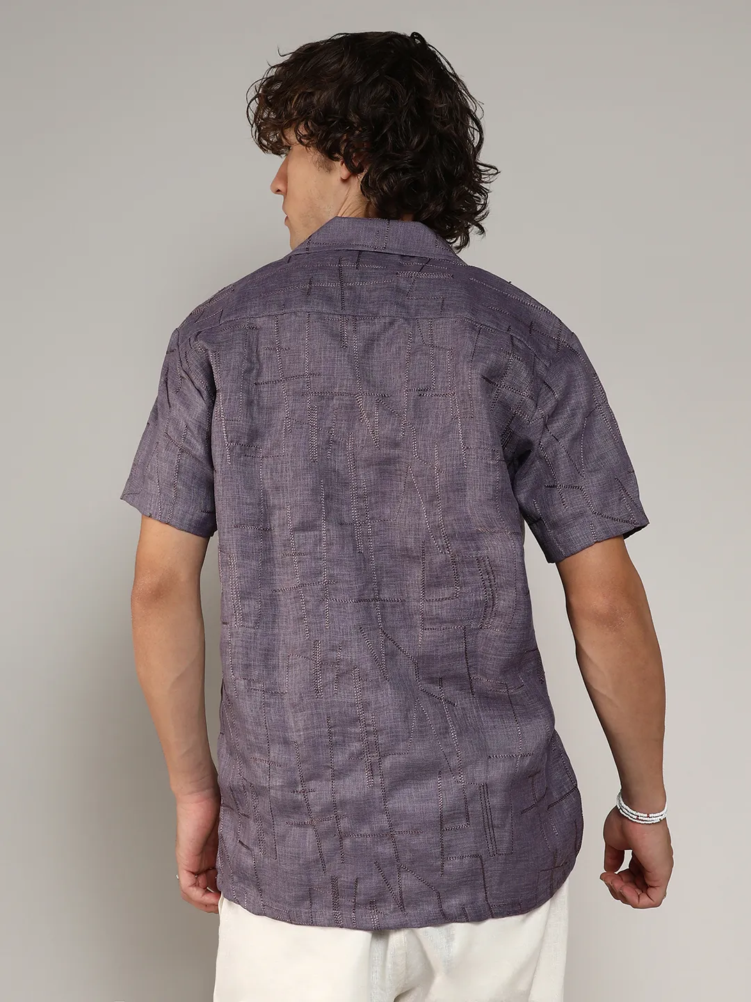 Embroidered Heathered Shirt - Image 7
