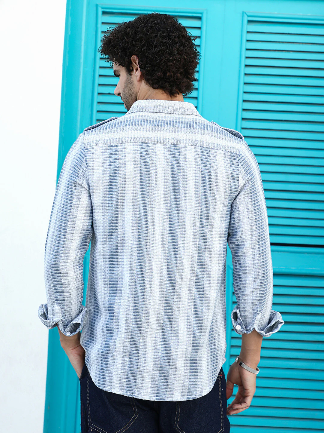 Nomad-Striped Utility Shirt - Image 3