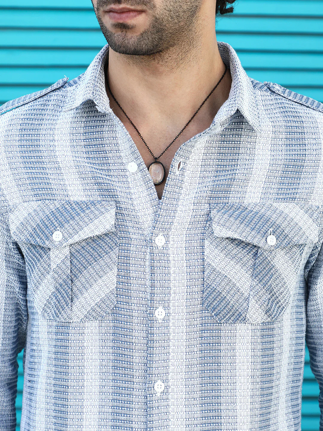 Nomad-Striped Utility Shirt - Image 6