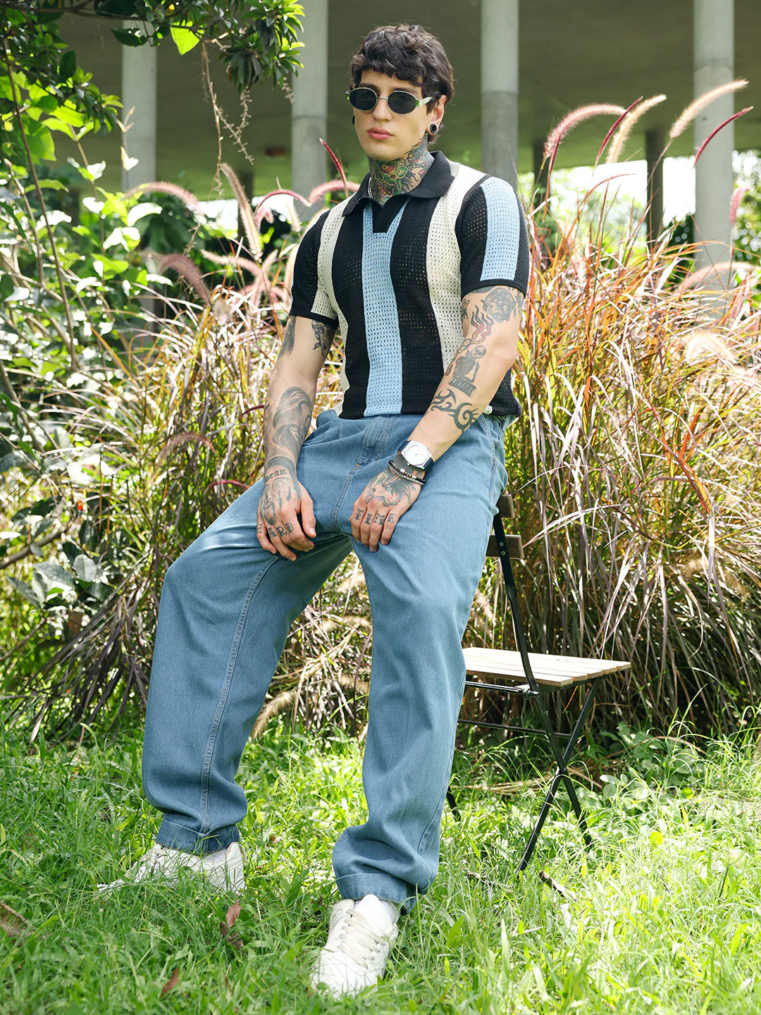 Panel-Knit Polo T-Shirt - Image 6