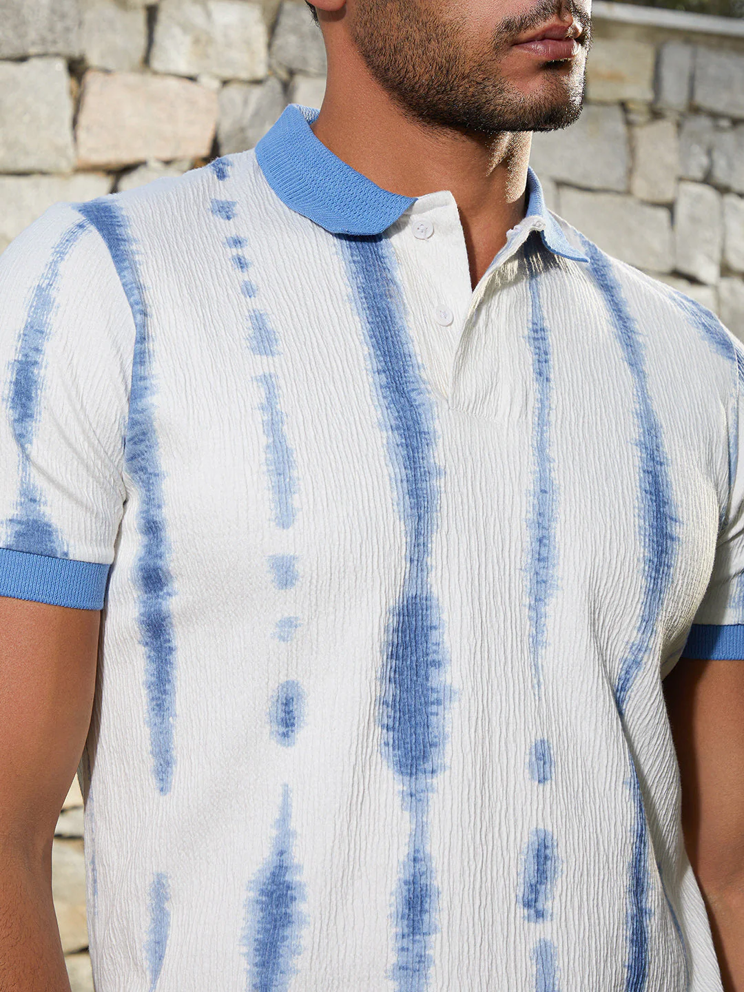 Tie-Dye Tactile Polo T-Shirt - Image 7