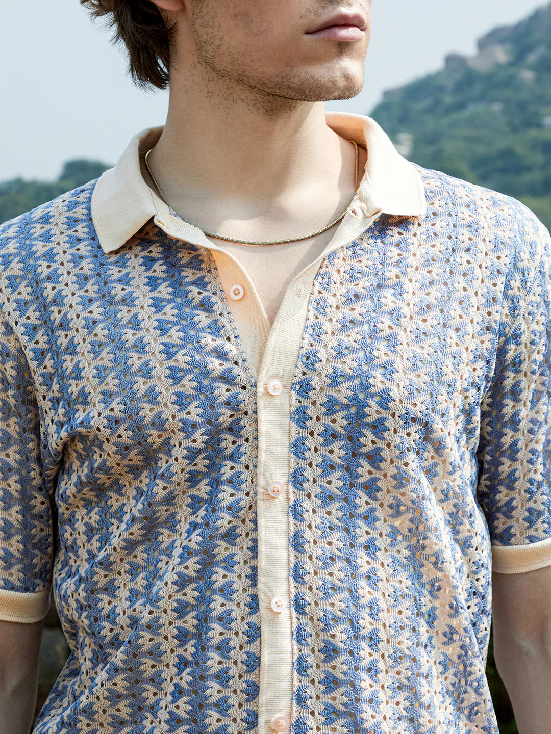 Ditsy Floral Knit Shirt - Image 7