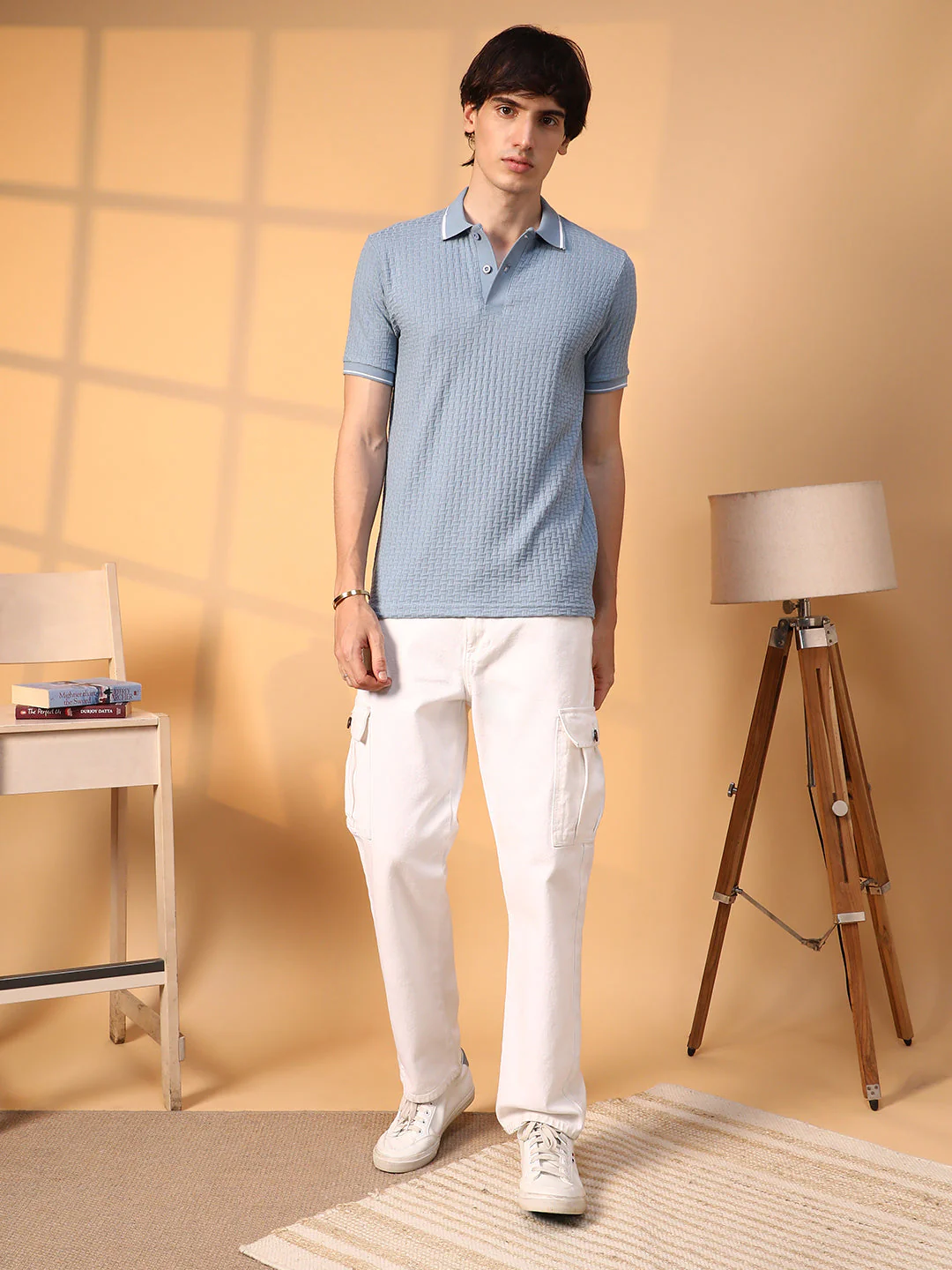 Interweave-Textured Polo T-Shirt - Image 6