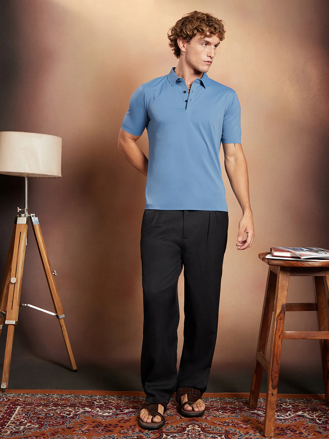 Seamless Solid Polo T-Shirt - Image 5