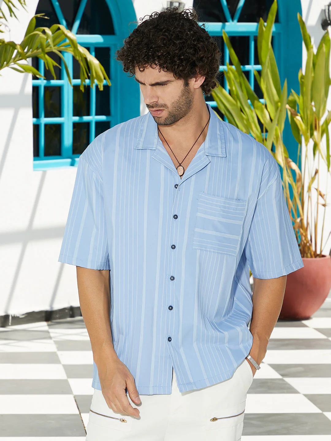 Unbalanced-Ridge Oversized Shirt - Image 2