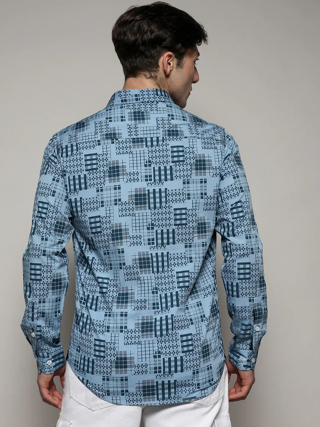 Arygle Checkered Block Shirt - Image 4