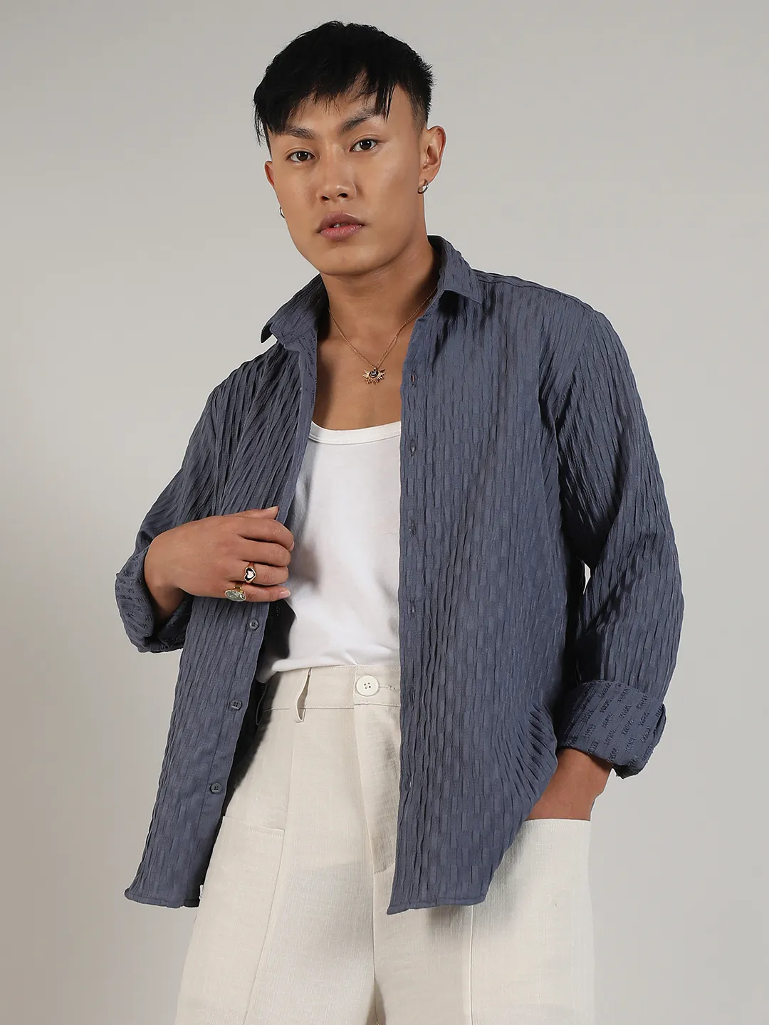 Crinkled-Weave Shirt - Image 2