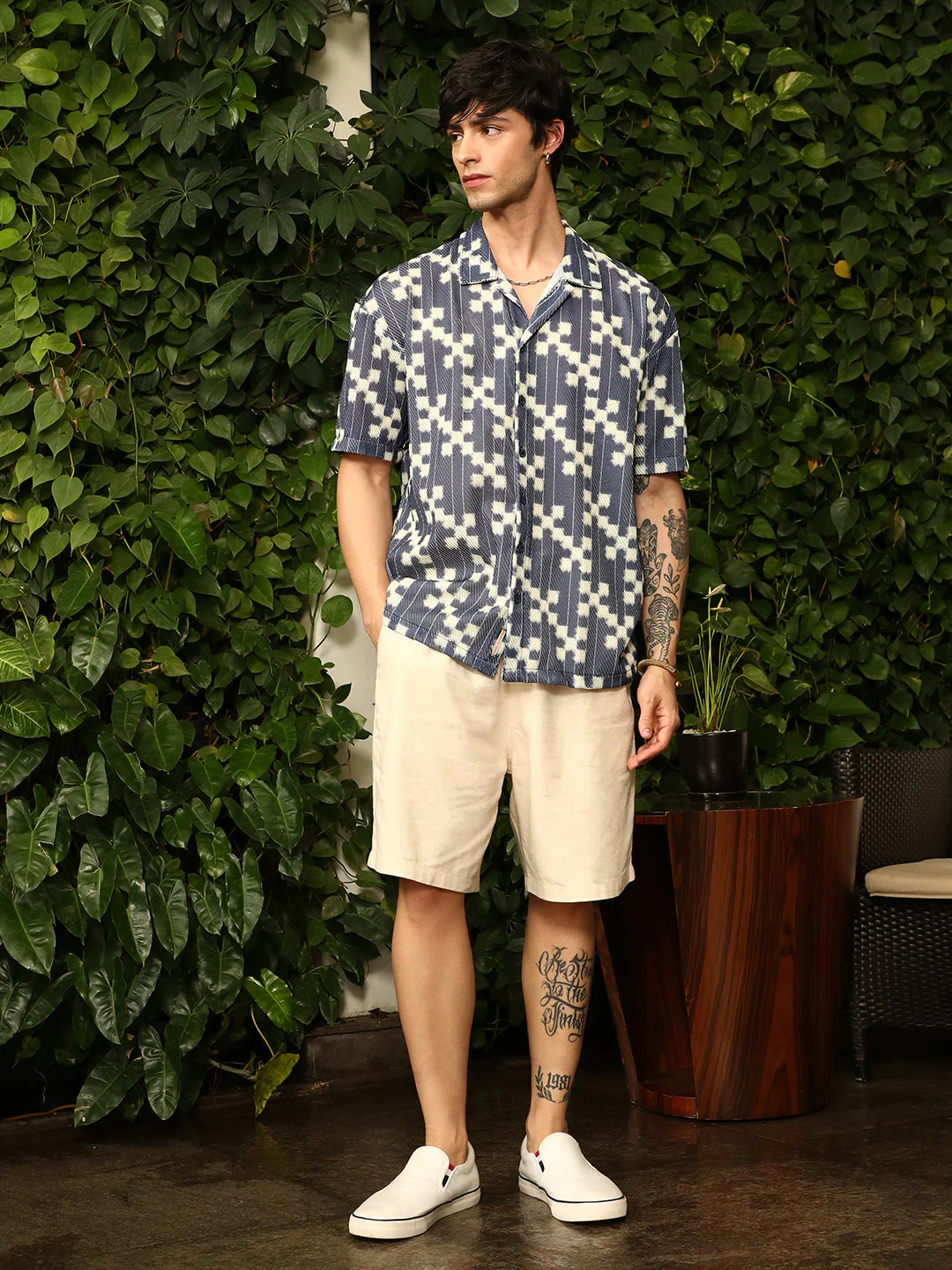 Dice Mesh Oversized Shirt - Image 5