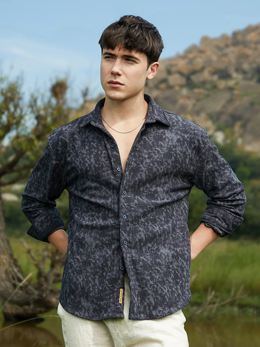 Faded Corduroy Oversized Shirt - Image 2