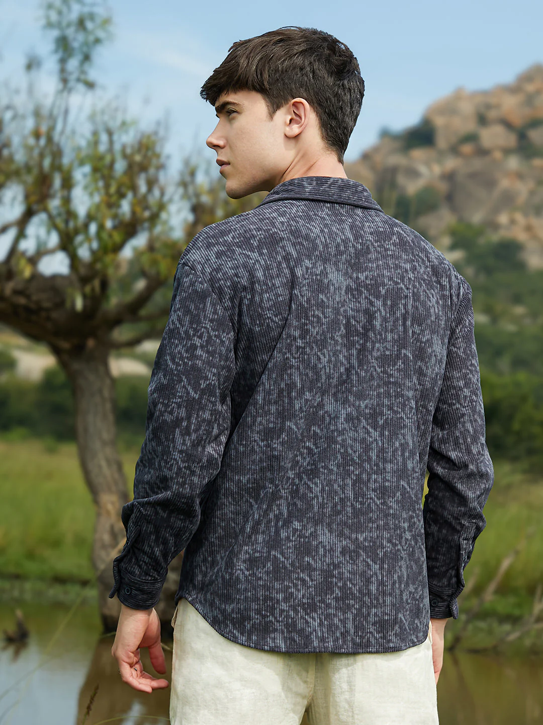Faded Corduroy Oversized Shirt - Image 4