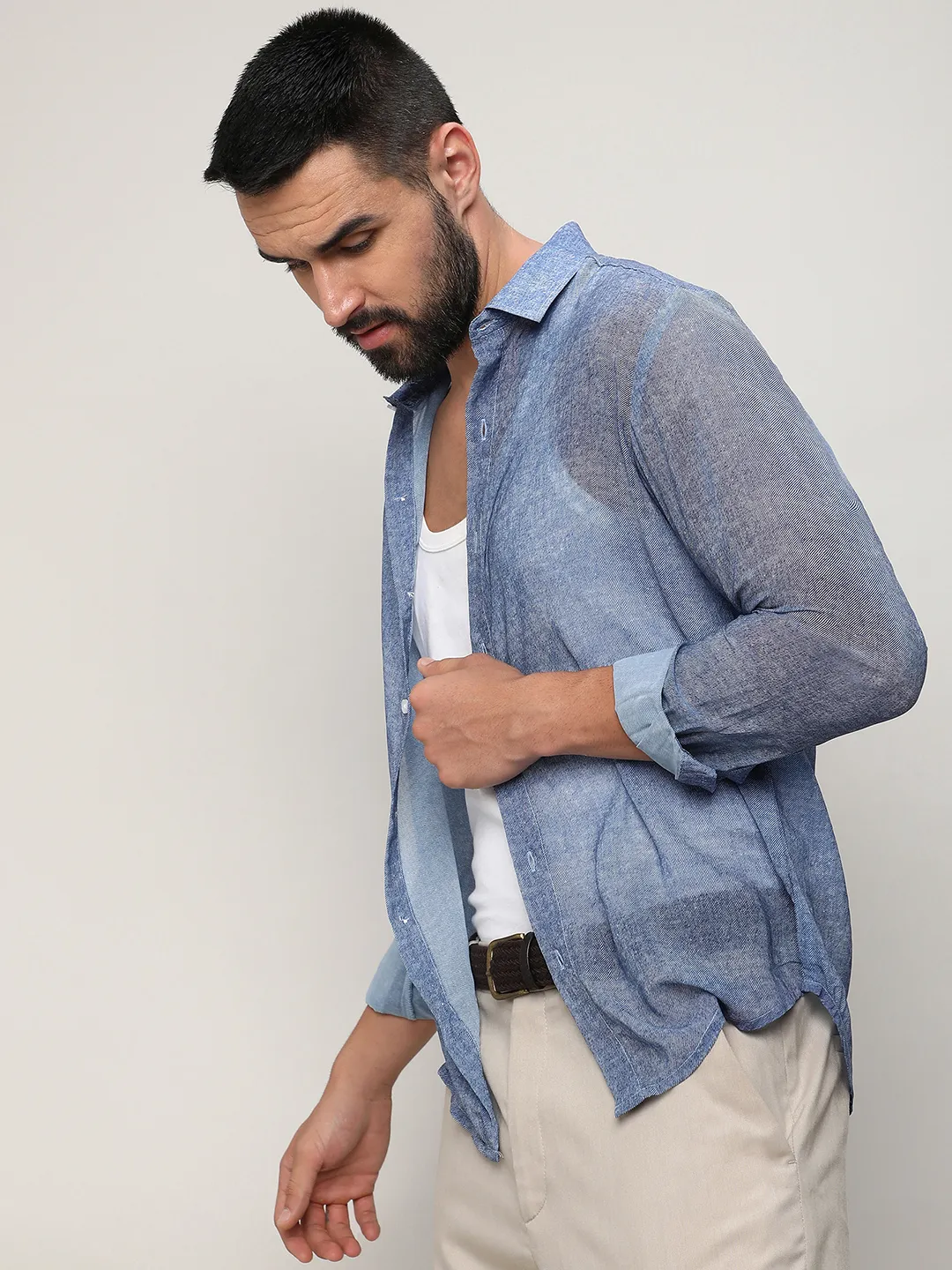 Gauzy Heathered Shirt - Image 3