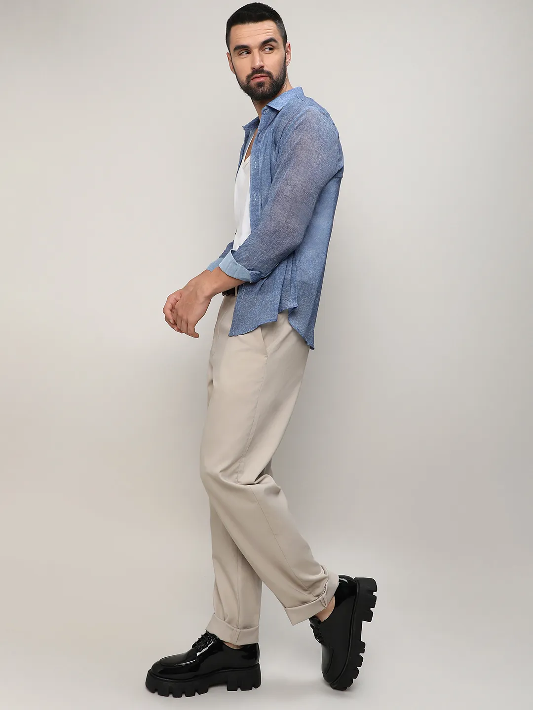 Gauzy Heathered Shirt - Image 5