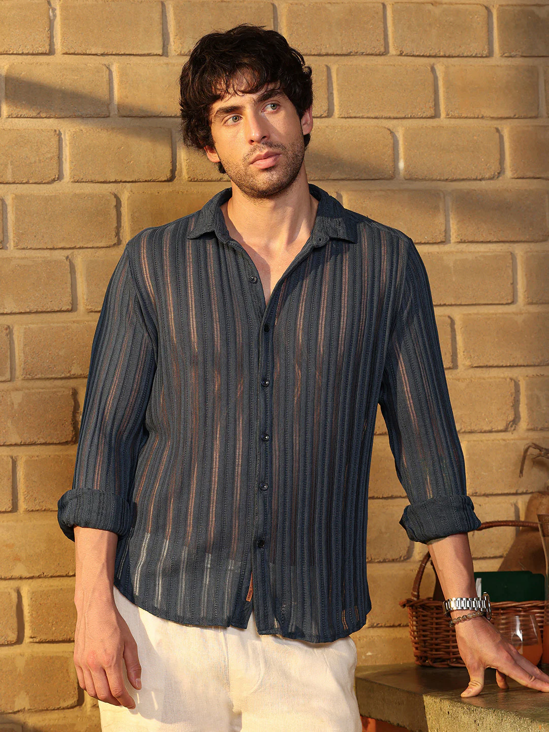 Panel Jacquard-Knit Shirt - Image 2