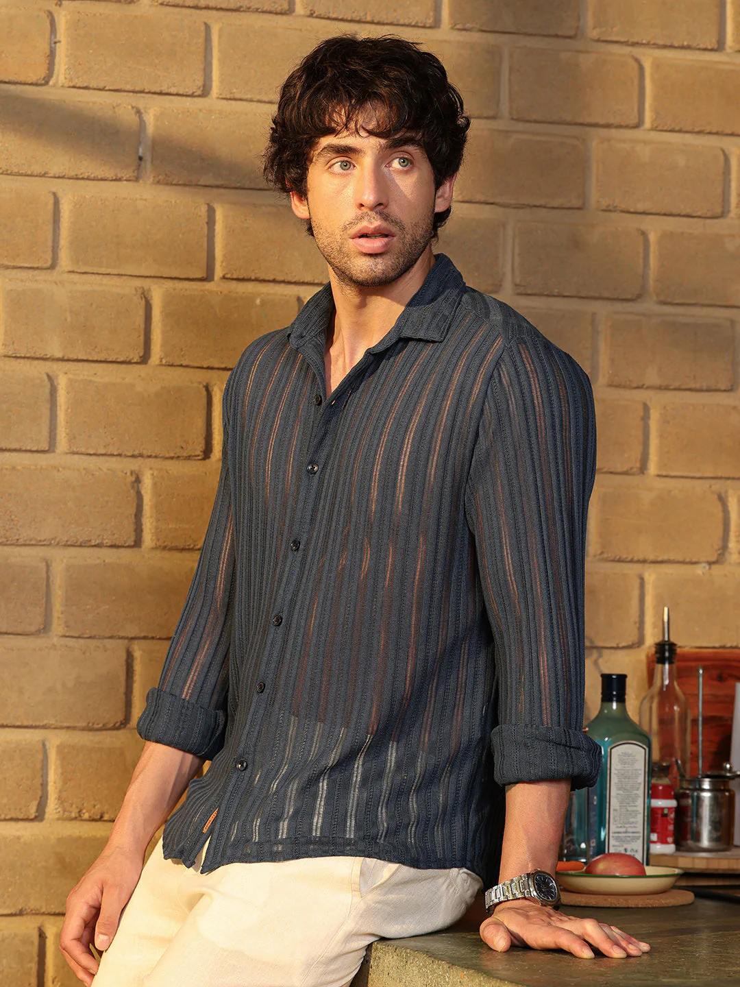 Panel Jacquard-Knit Shirt - Image 3