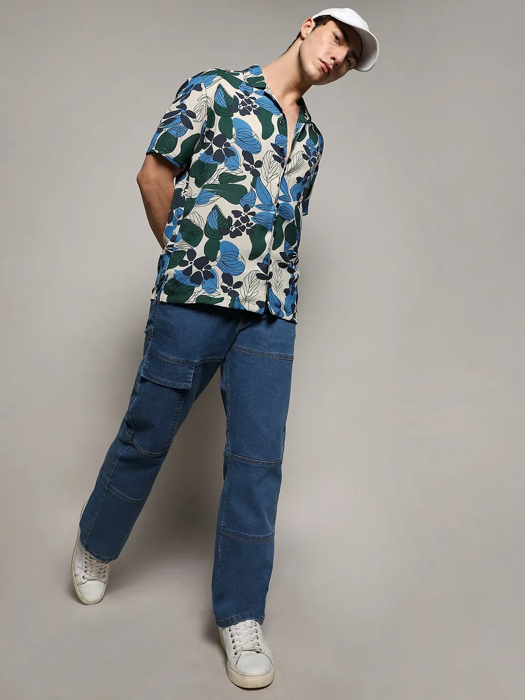 Panel Patch Pocket Denim Jeans - Image 6