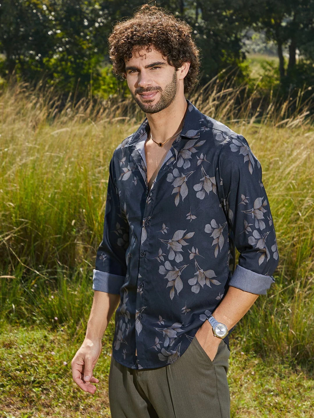 Stamped-Foliage Shirt - Image 3