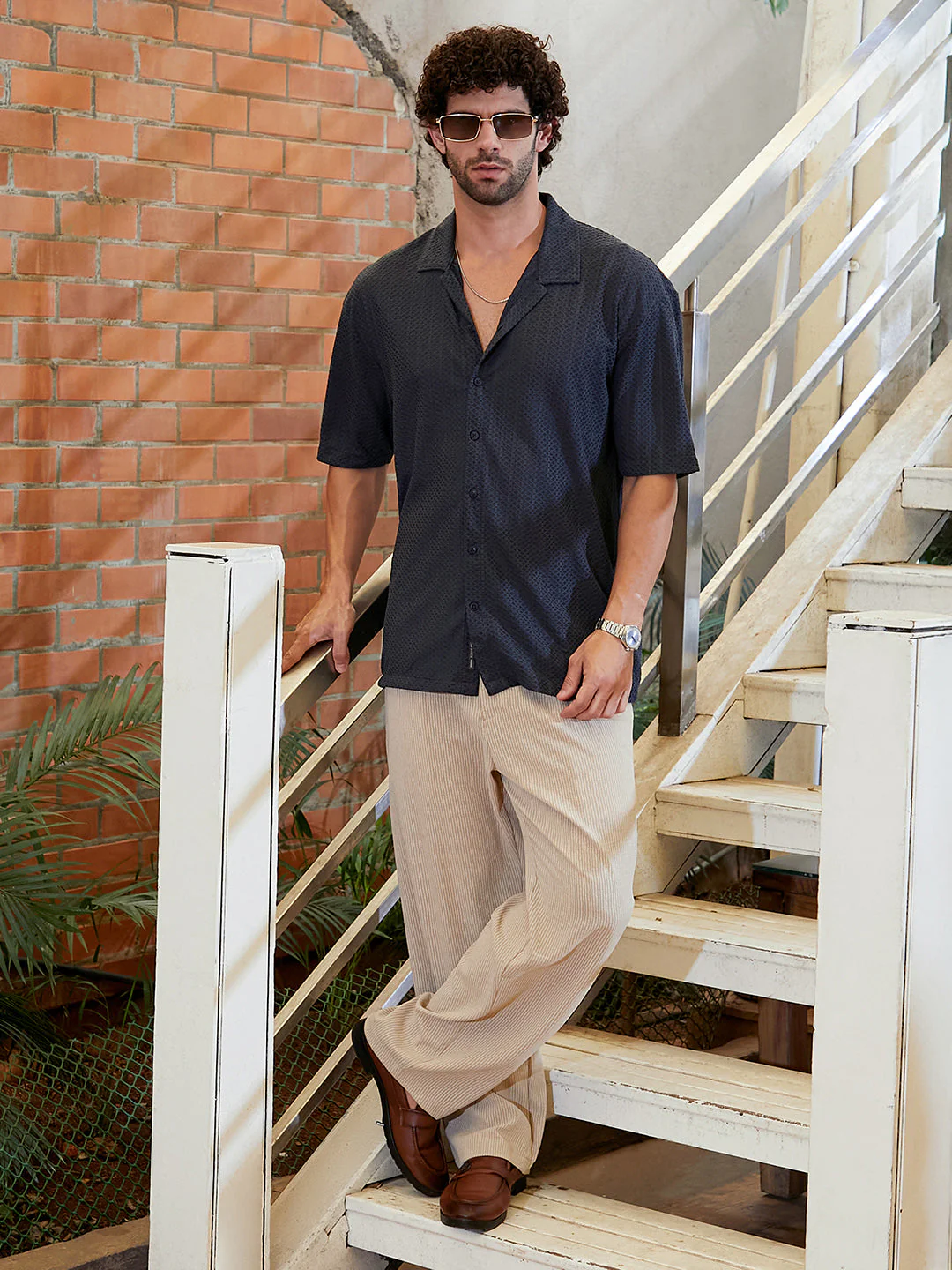 Zigzag-Helix Resort Oversized Shirt - Image 6