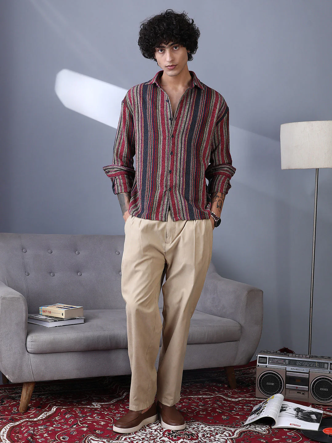 Multitrack-Striped Woven Shirt - Image 5