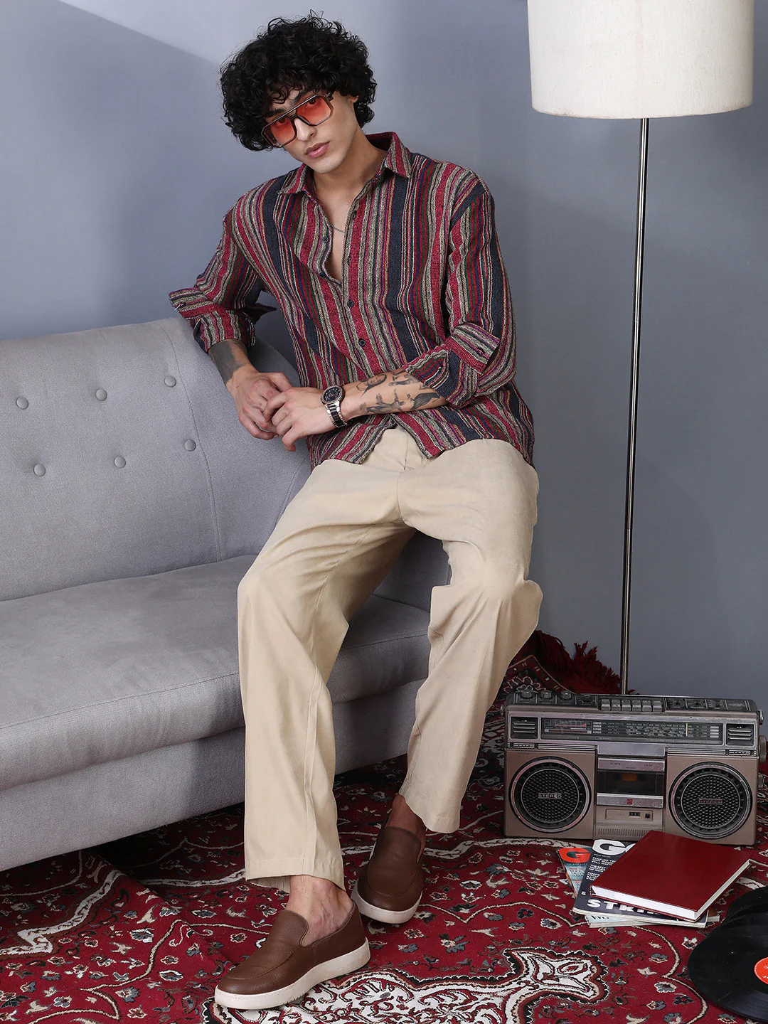 Multitrack-Striped Woven Shirt - Image 6