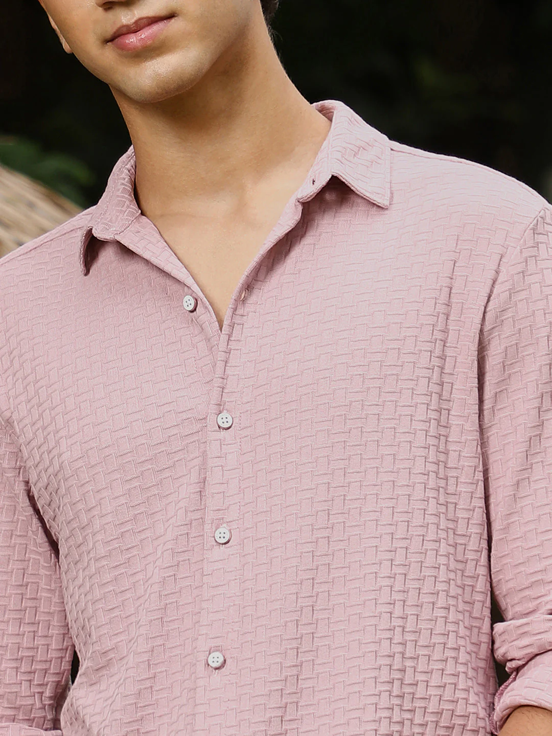 Basket-Knit Jacquard Shirt - Image 7