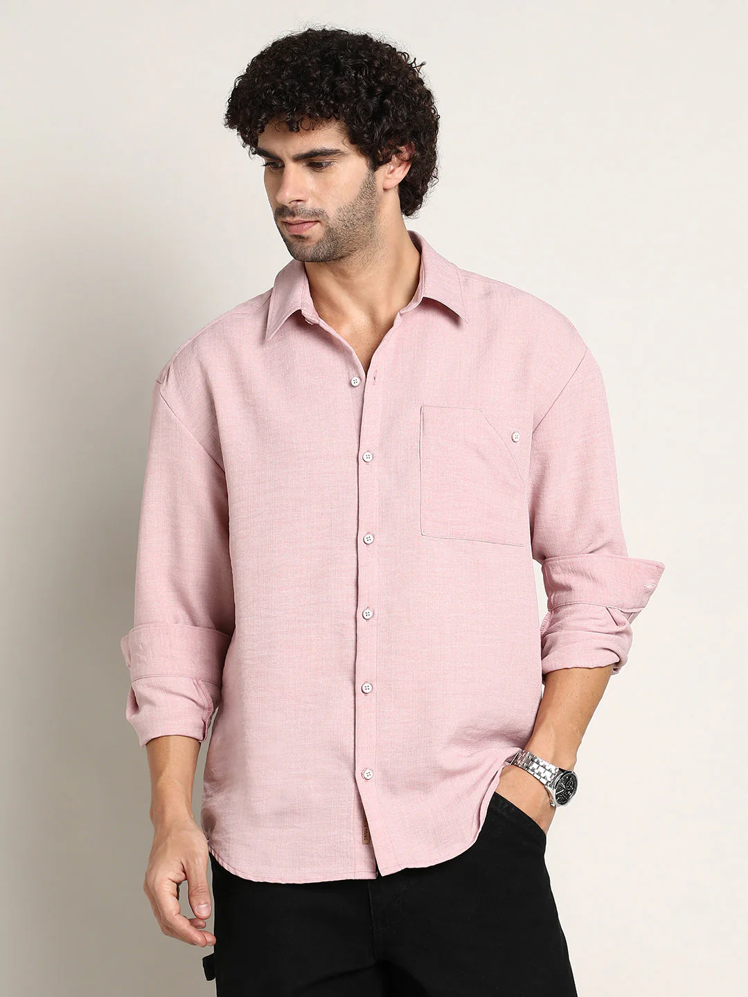 Modular Solid Oversized Shirt - Image 2