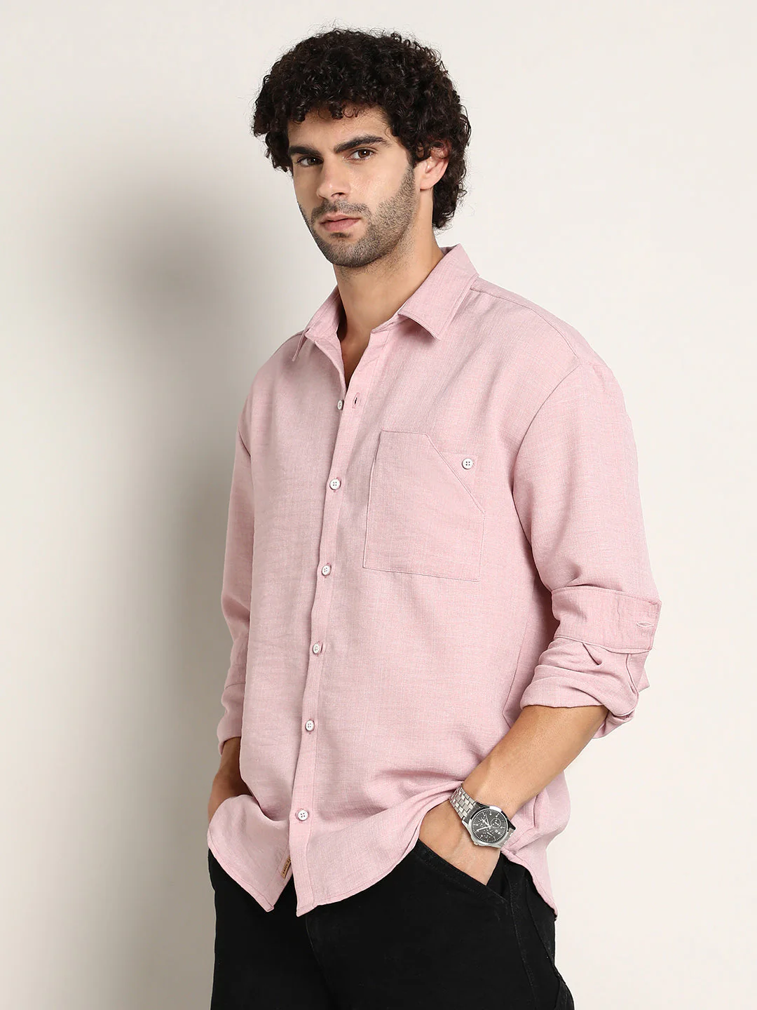 Modular Solid Oversized Shirt - Image 3