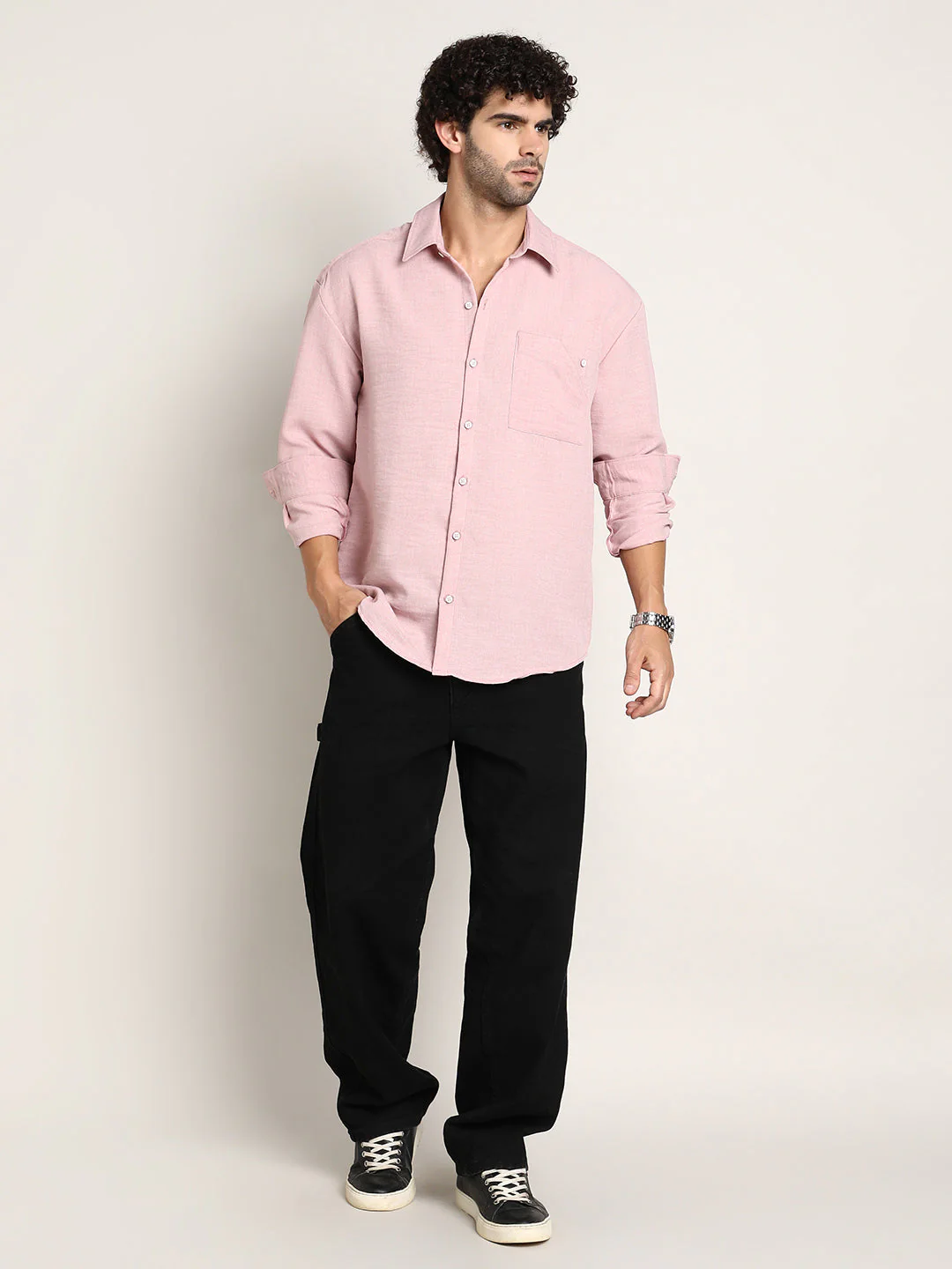 Modular Solid Oversized Shirt - Image 5