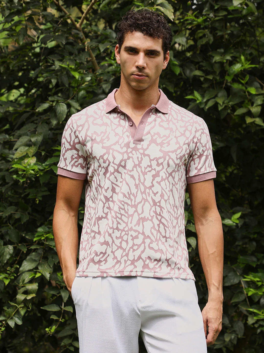 Blob-Jacquard Polo T-Shirt - Image 2