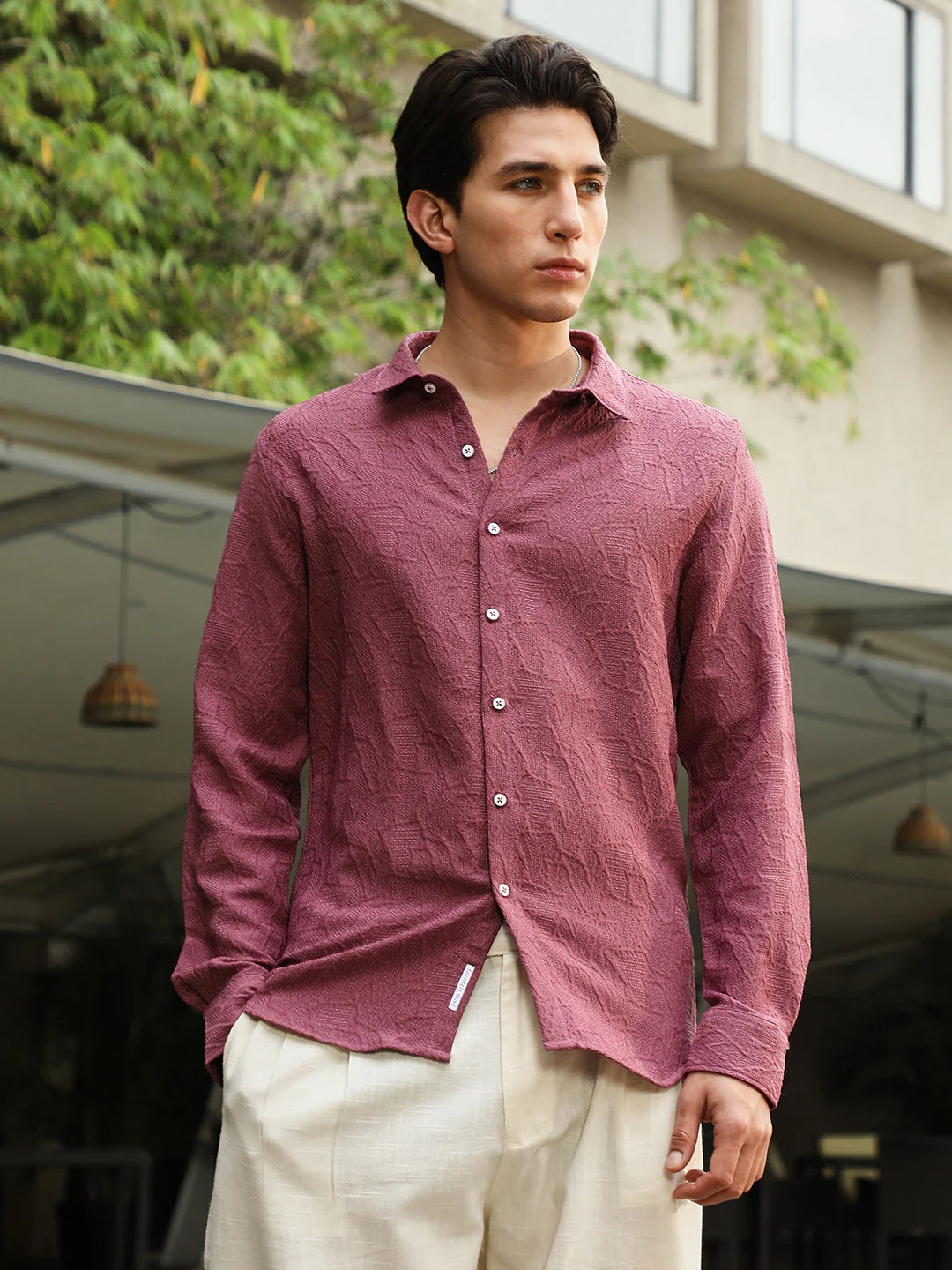 Geo-Abstract Jacquard Shirt - Image 2