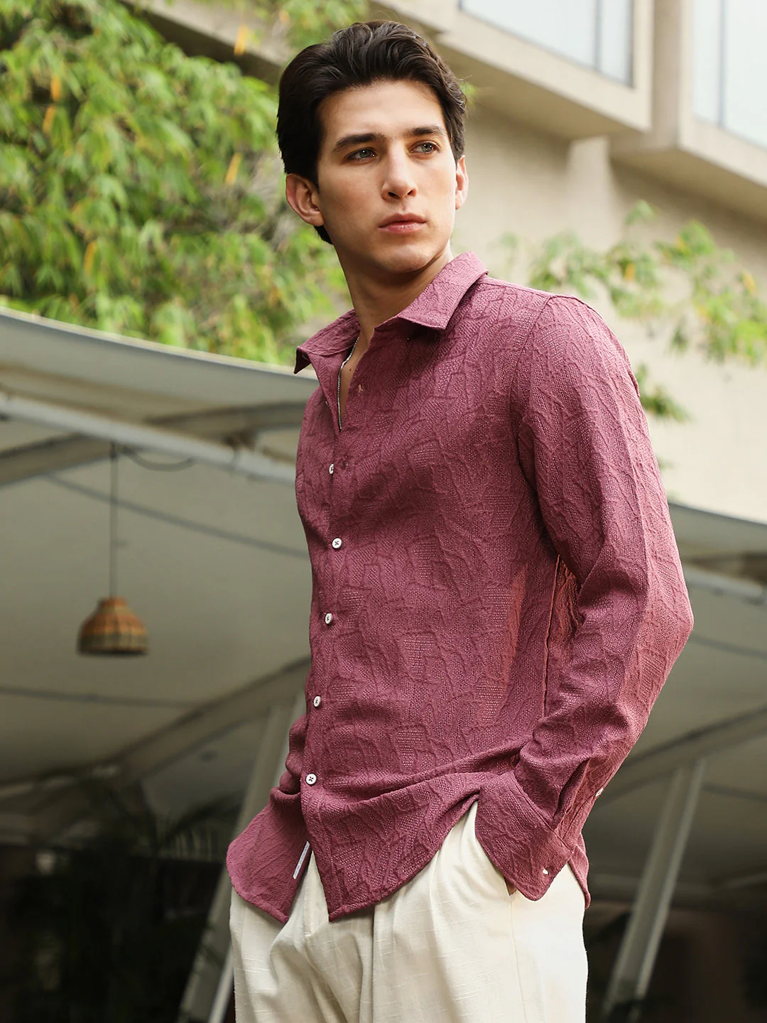 Geo-Abstract Jacquard Shirt - Image 3