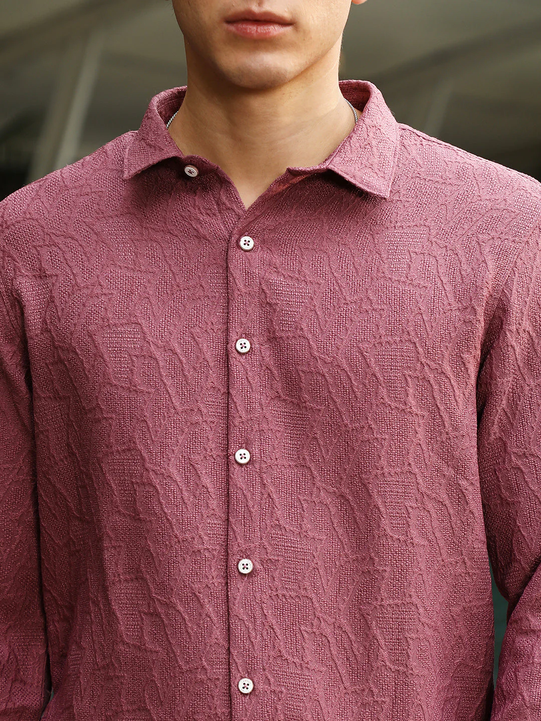 Geo-Abstract Jacquard Shirt - Image 7