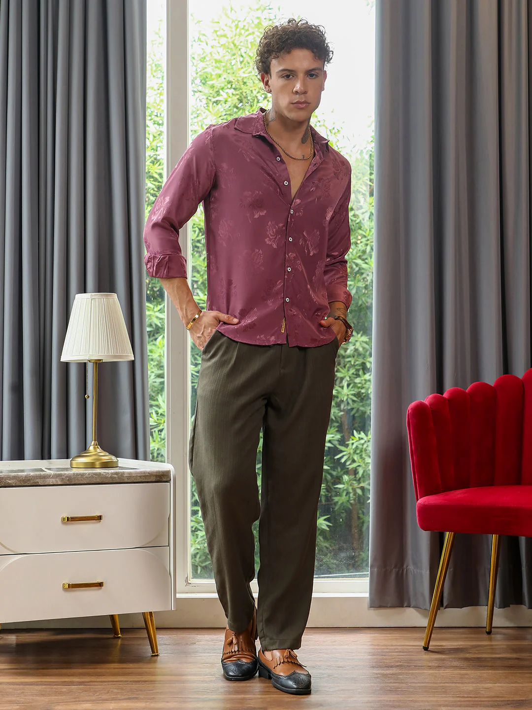Self-Design Floral Shirt - Image 5