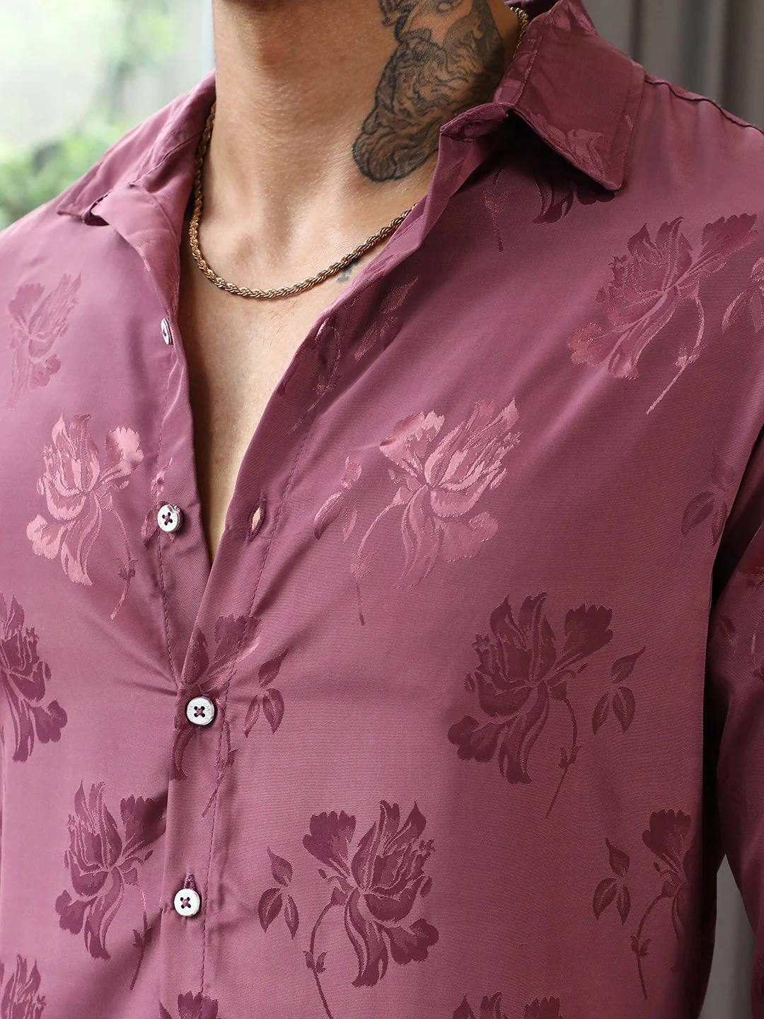 Self-Design Floral Shirt - Image 7