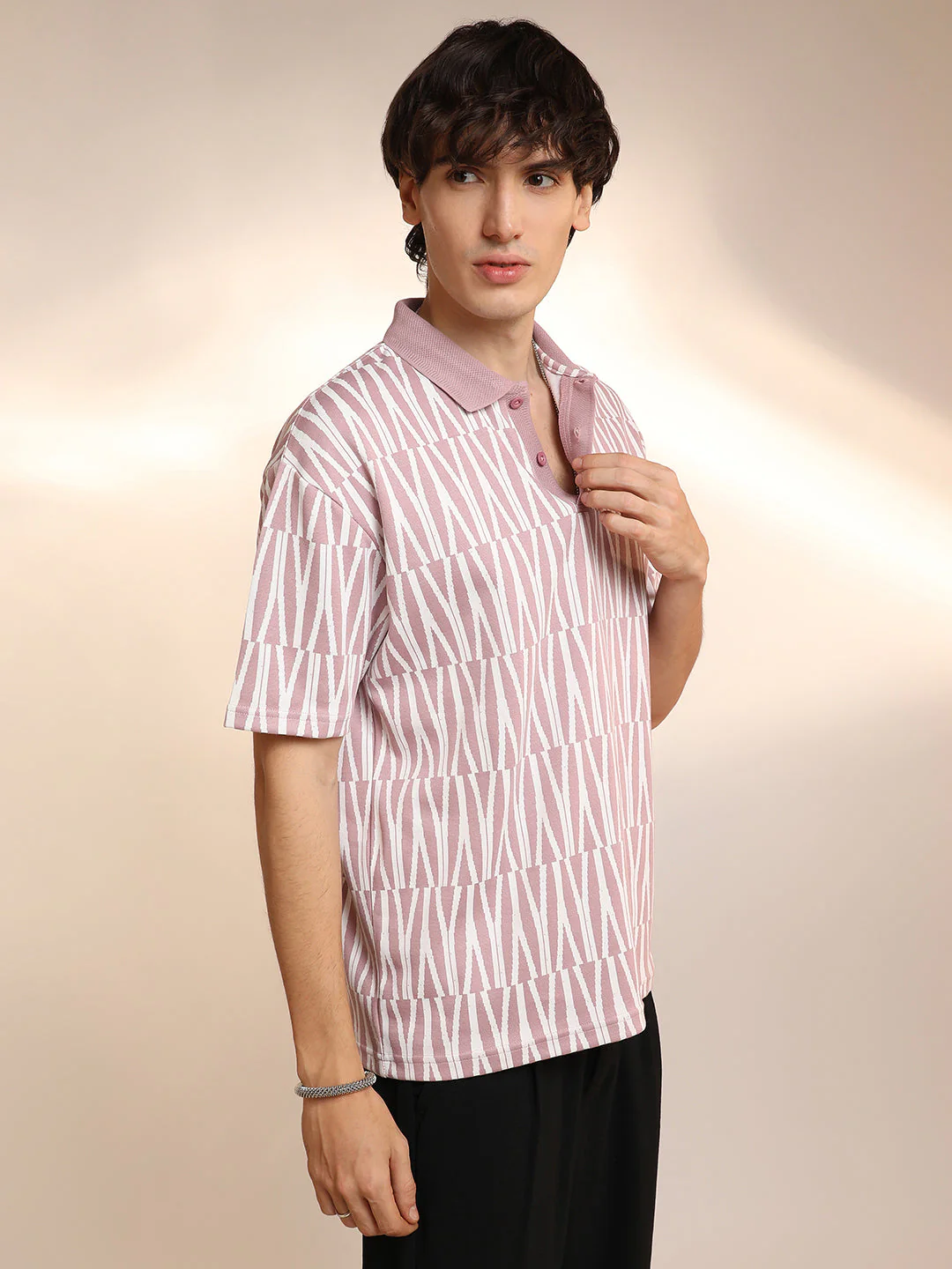 Veined Polo T-Shirt - Image 3
