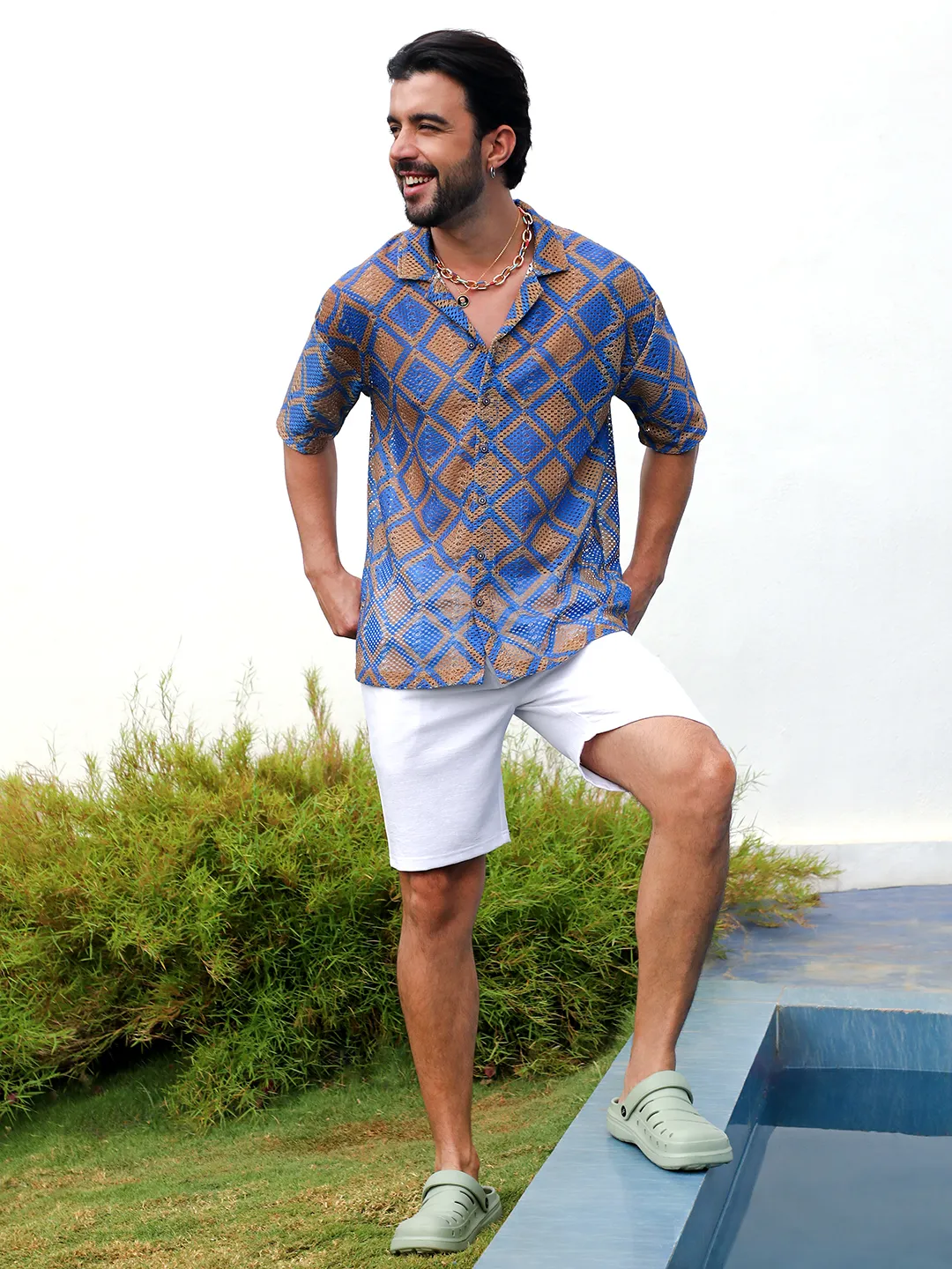 Geometric Block Oversized Shirt - Image 3