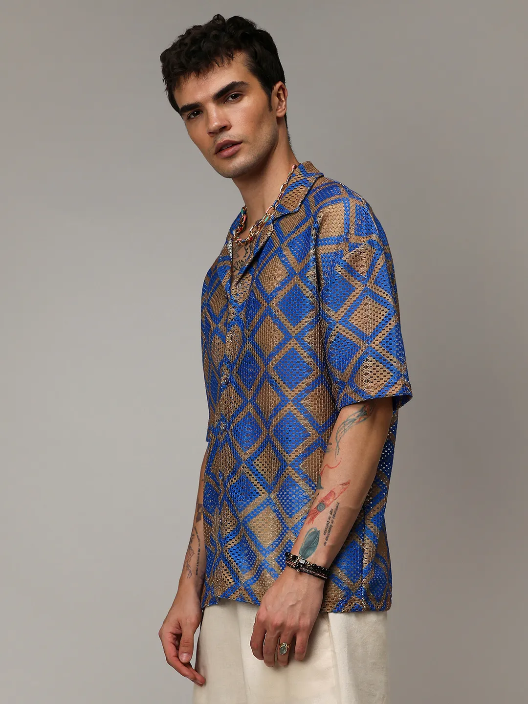 Geometric Block Oversized Shirt - Image 6