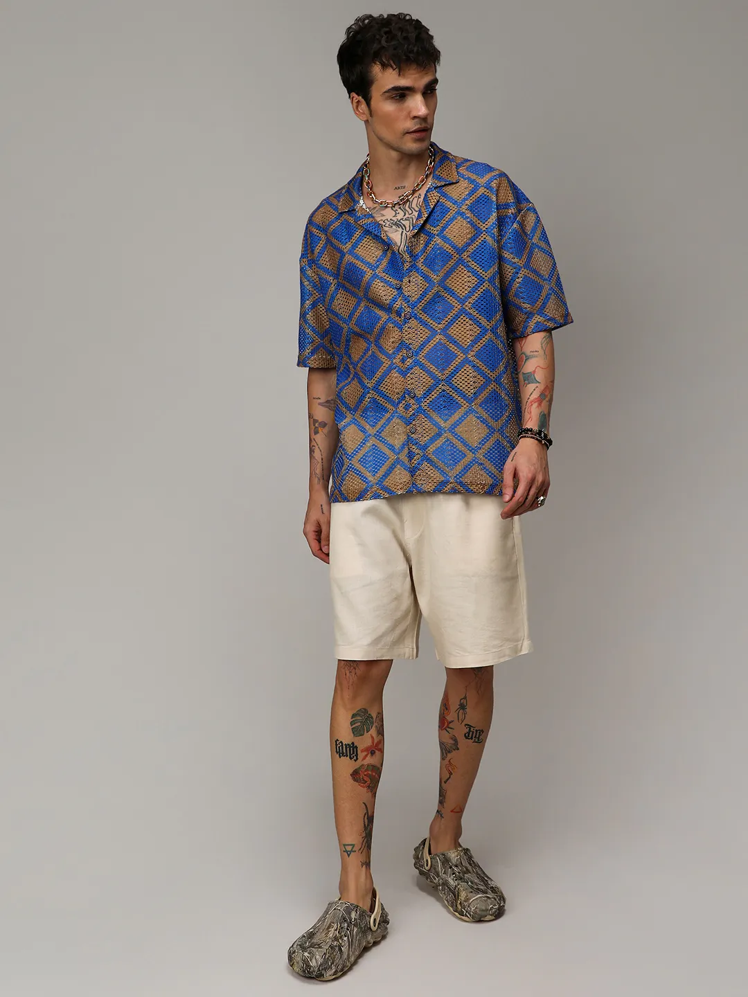Geometric Block Oversized Shirt - Image 8