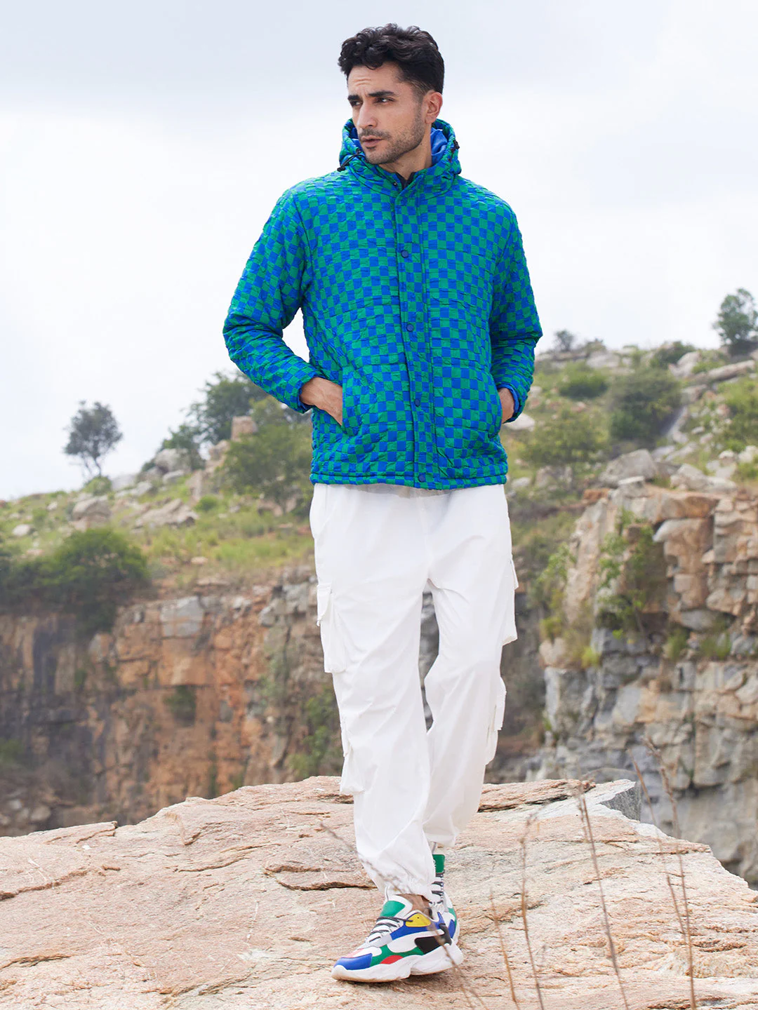 Micro Buffalo Check Puffer Jacket - Image 5