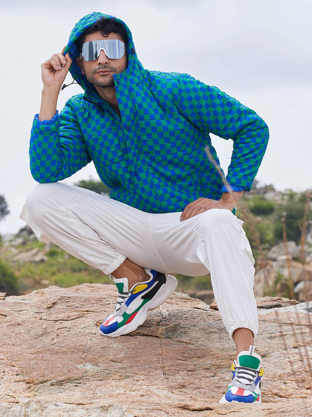 Micro Buffalo Check Puffer Jacket - Image 6