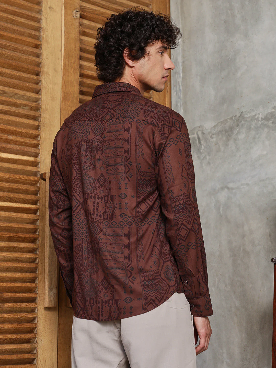 Aztec-Imprint Shirt - Image 4