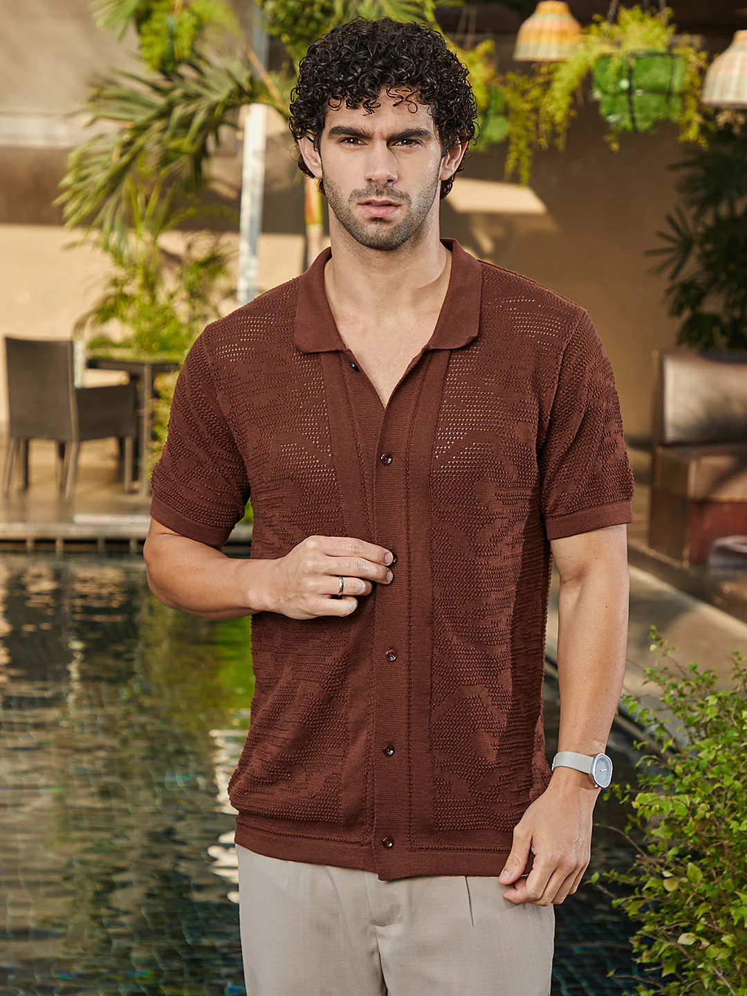 Fluid-Knit Polo Shirt - Image 2
