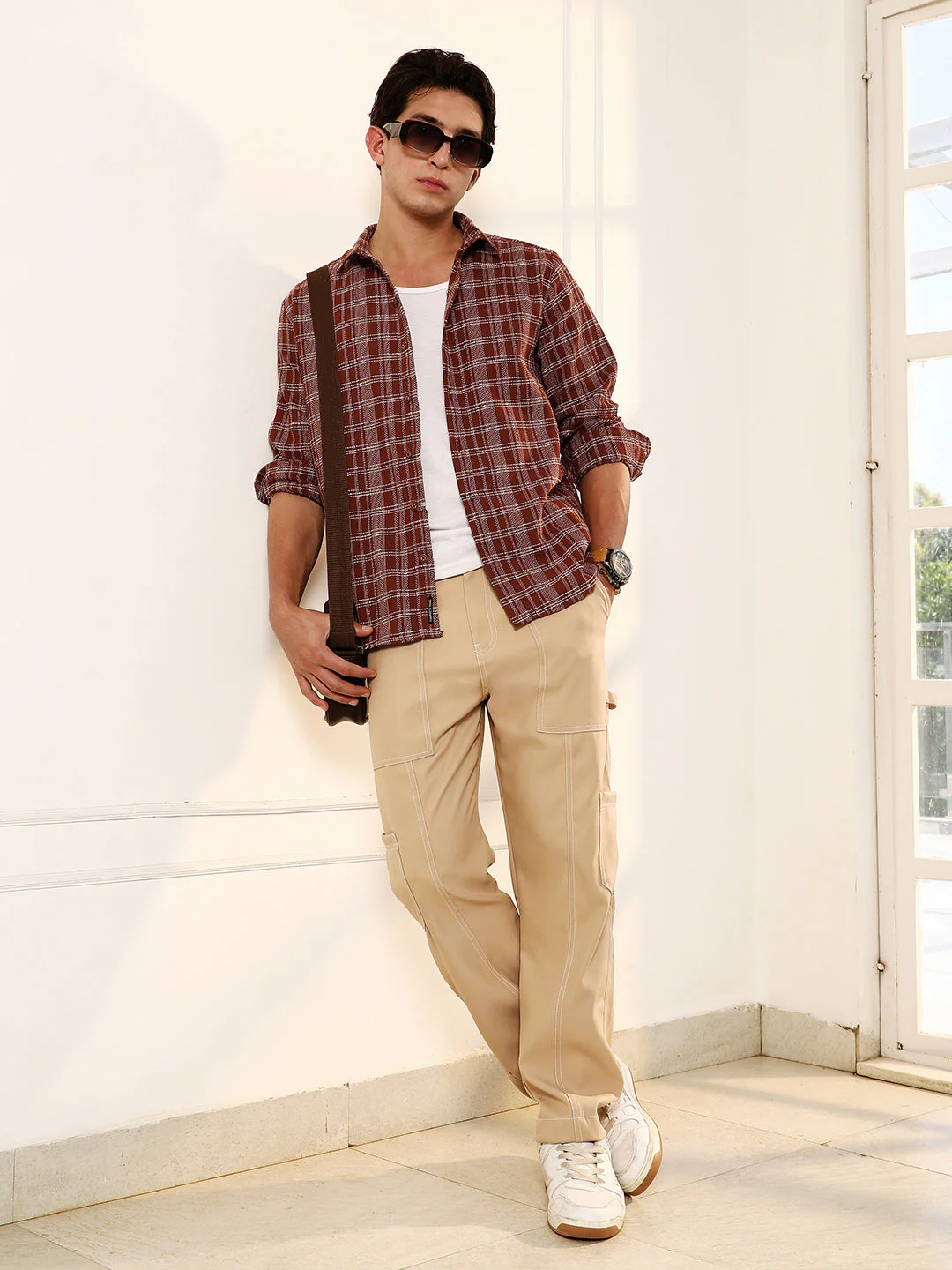 Woven Static-Plaid Shirt - Image 6
