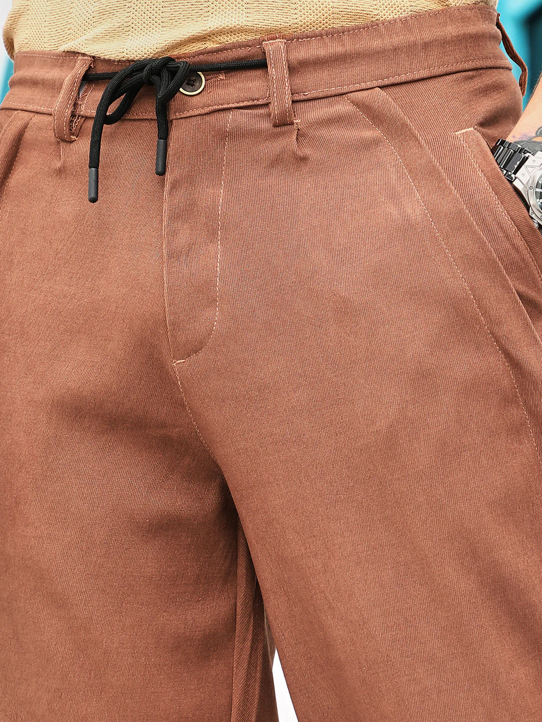 Twill-Panelled Chino Trousers - Image 7