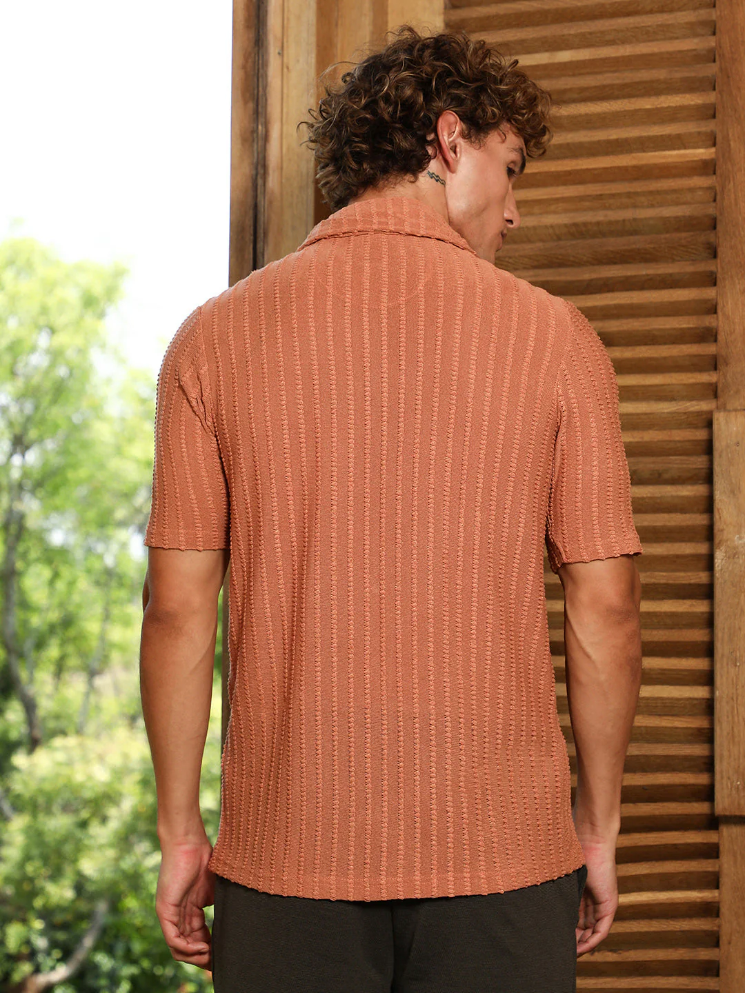 Cross-Stitch Stripe Knit Shirt - Image 4