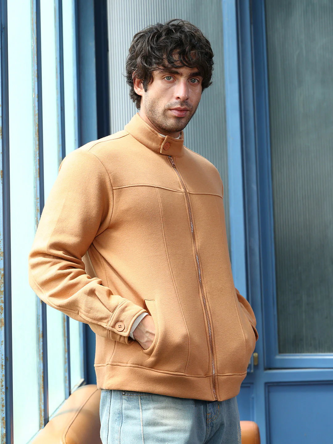 Panel-Stitch Knit Jacket - Image 3
