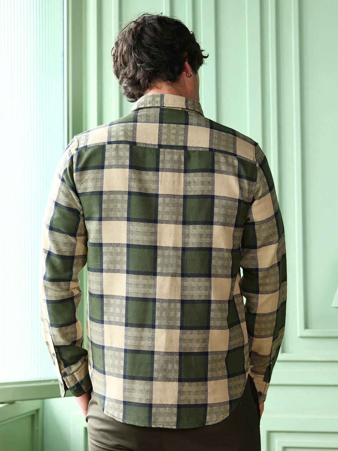Button-Down Block-Check Shirt - Image 4
