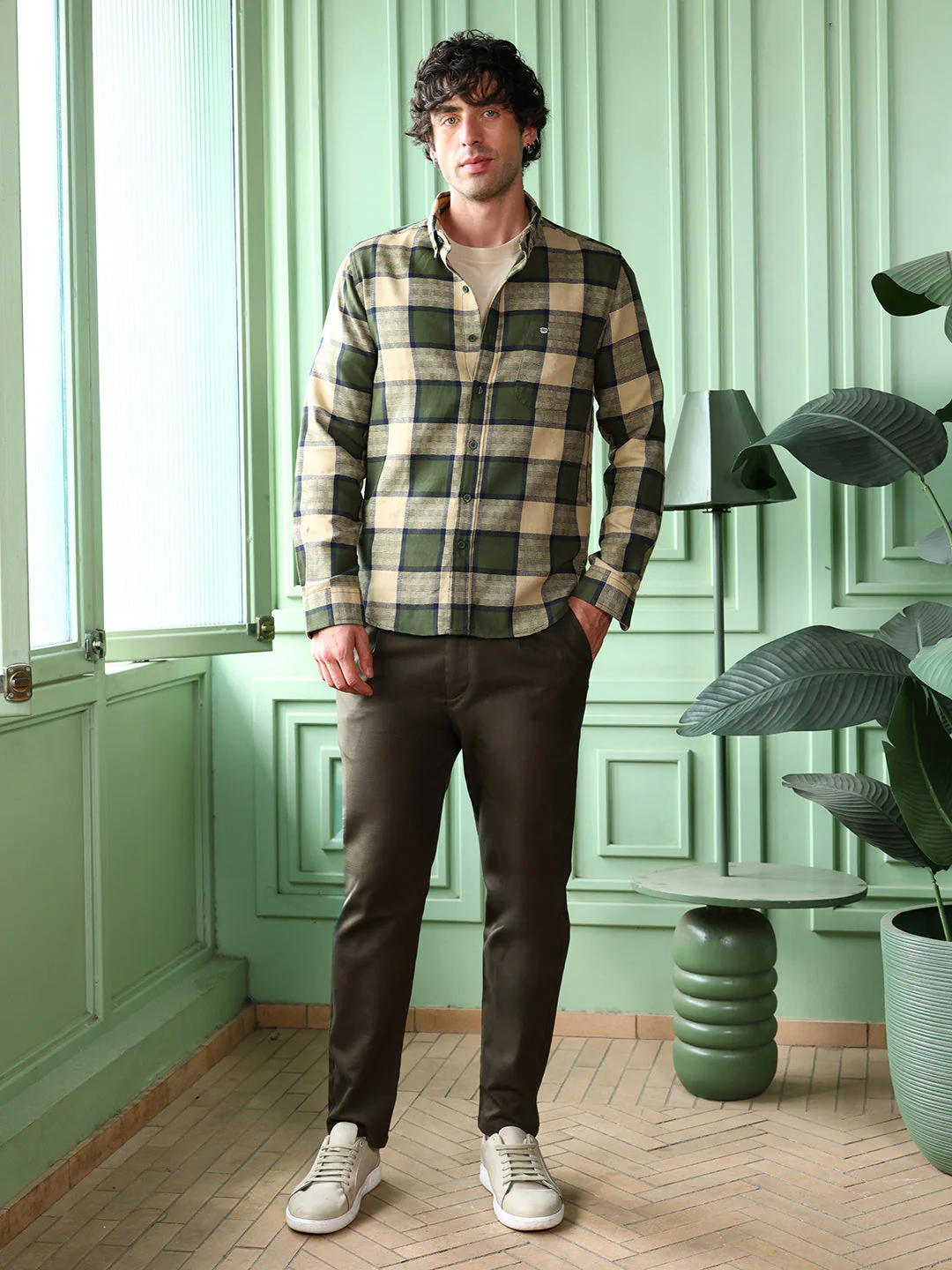 Button-Down Block-Check Shirt - Image 5