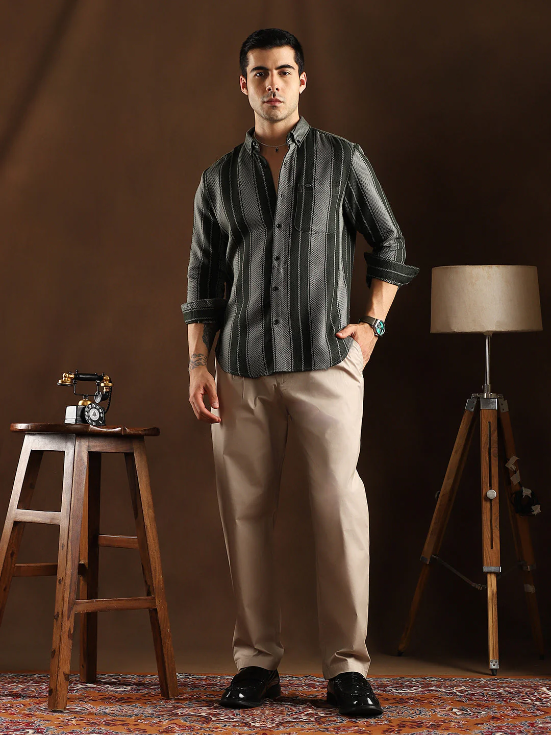 Multitrack-Striped Regular Shirt - Image 5