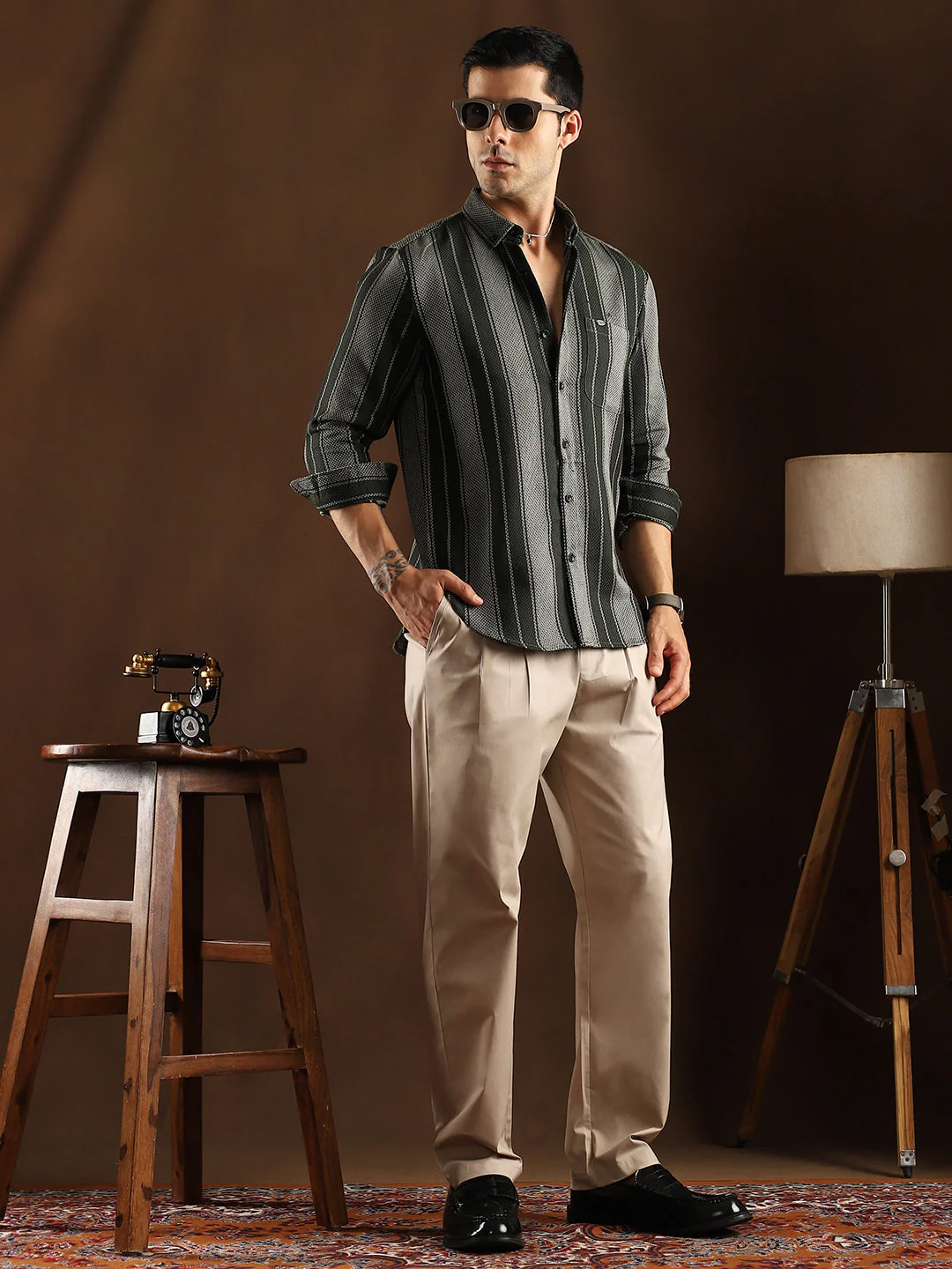 Multitrack-Striped Regular Shirt - Image 6